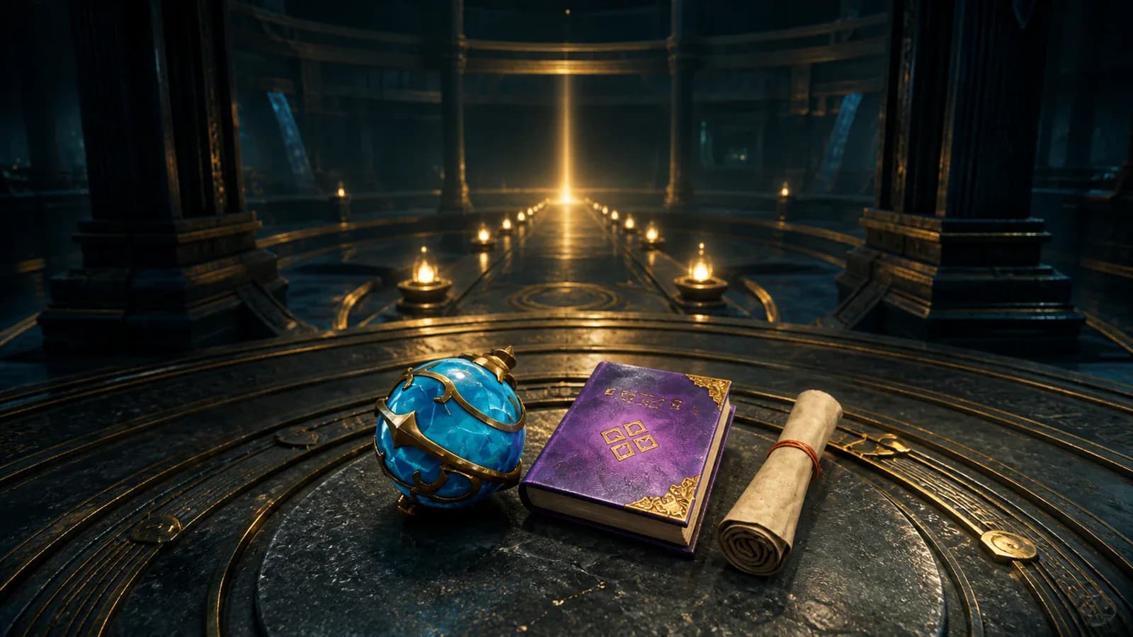 Authentic achievement assets gathered at the final point of a completed route